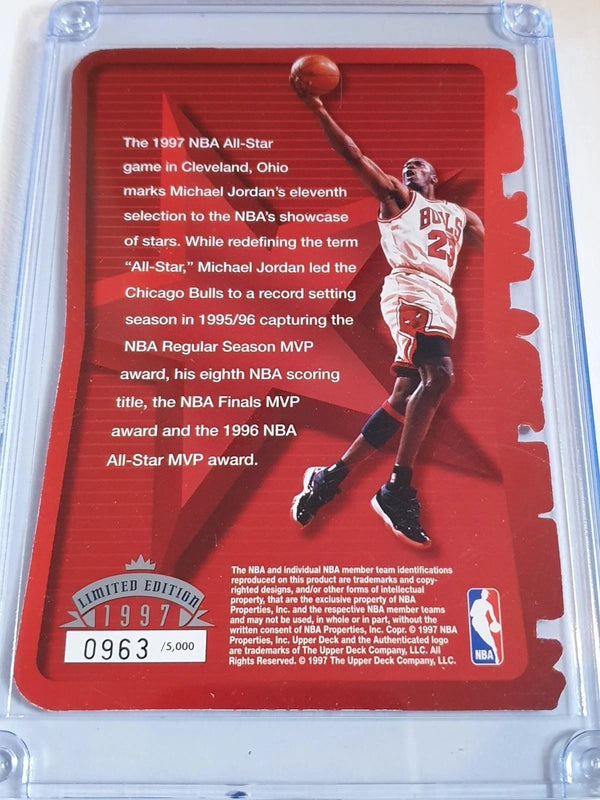 1997 Upper Deck Michael Jordan /5000 Jumbo Die-Cut 11-Time NBA All-Star - Rare