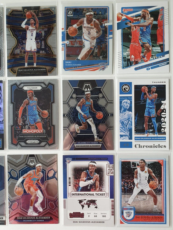 Shai Gilgeous-Alexander Lot of 18 x SGA Collection Cards - Good Condition