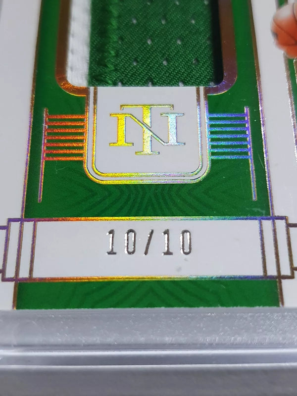 2022 National Treasures Jayson Tatum #PATCH PRIME 10/10 Game Worn Jersey - Rare