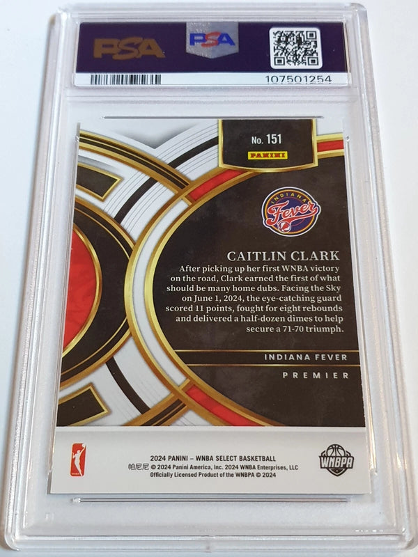 2024 Panini Select WNBA Caitlin Clark Rookie #151 Premier Level RC - PSA 9