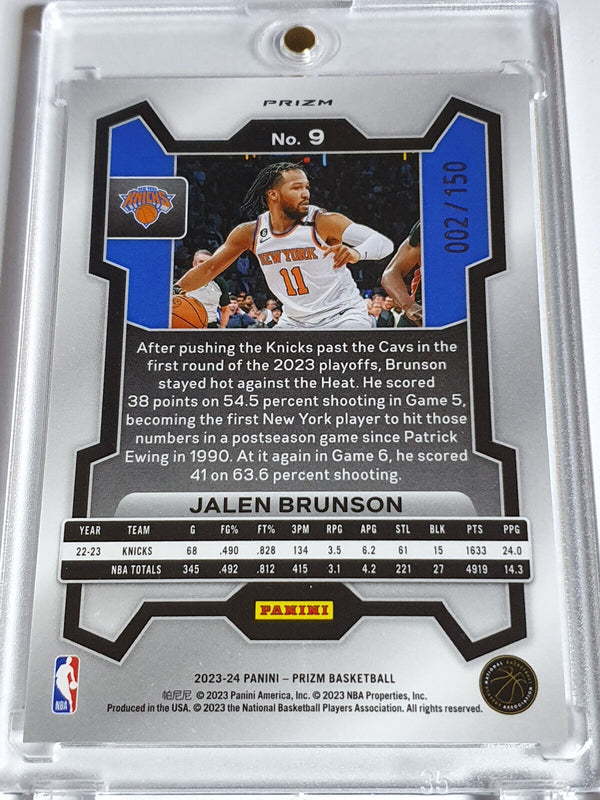 2023 Panini Prizm Jalen Brunson #9 PANDORA /150 Holo - Rare