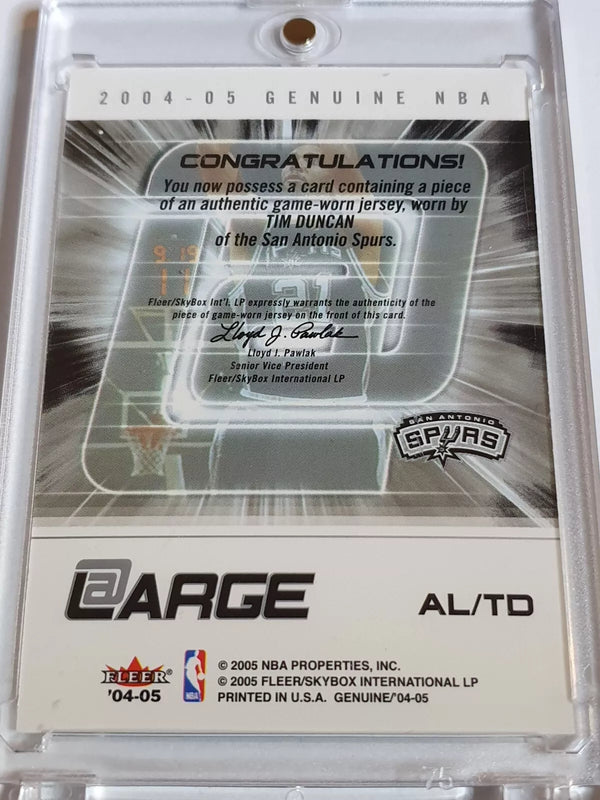 2004 Fleer Genuine Tim Duncan #PATCH Game Worn Jerseys - Ready to Grade
