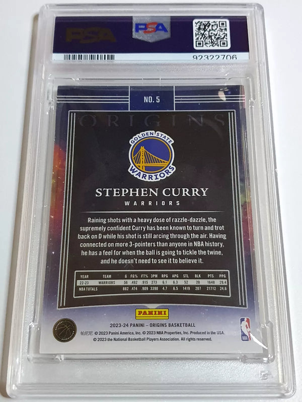 2023 Panini Origins Stephen Curry #5 NEON STRIPES /49 - PSA 9 (POP 1)