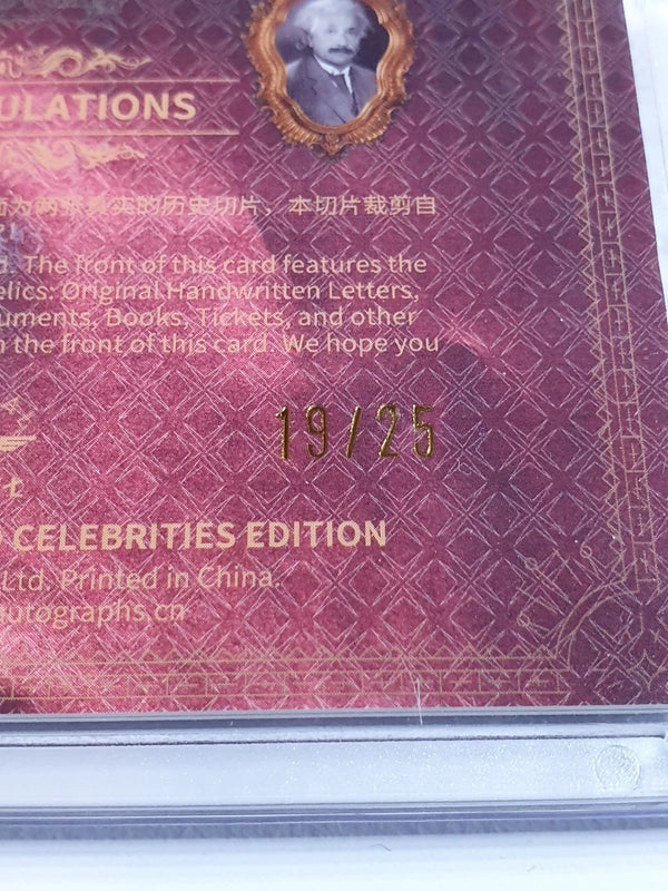 2024 Eternal Isaac Newton Albert Einstein #RELICS RED /25 Dual Relics - Sealed