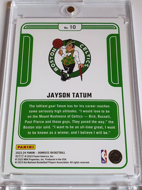 2023 Panini Donruss Jayson Tatum #10 PINK LASER /50 Holo Complete Players - Rare