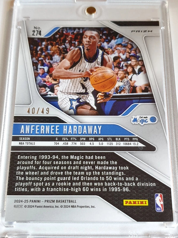 2024 Panini Prizm Anfernee Hardaway #274 BLUE SCOPE /49 Holo - Ready to Grade
