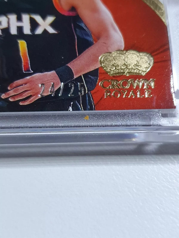 2023 Panini Crown Royale Devin Booker PATCH GOLD /25 Game Worn Striped Jersey