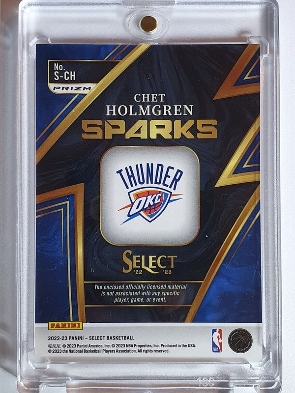 2022 Select Chet Holmgren Rookie #PATCH SILVER Holo Sparks Jersey - Rare