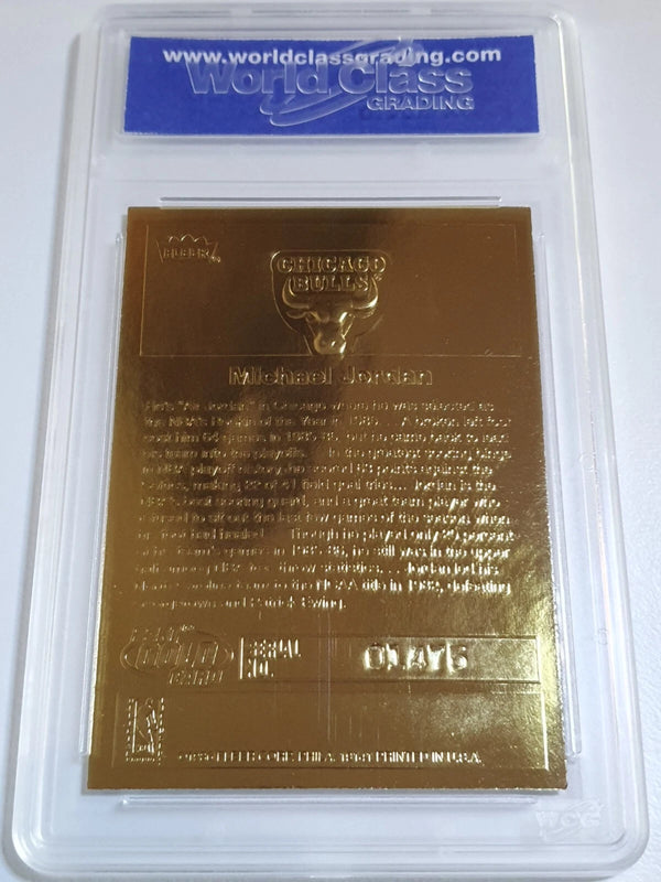 1998 Fleer 23KT Gold Michael Jordan 1986 Rookie Sticker - Gem Mint 10