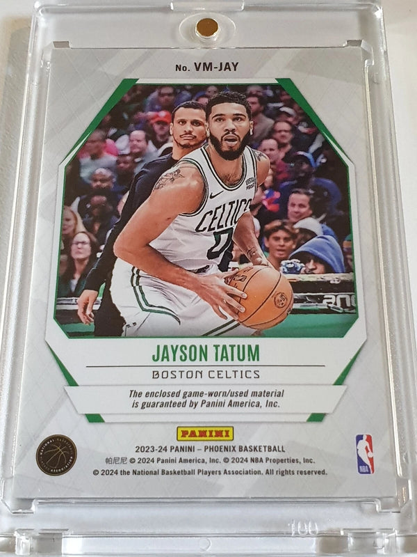2023 Panini Phoenix Jayson Tatum #PATCH SILVER Holo Game Worn Jersey - Rare