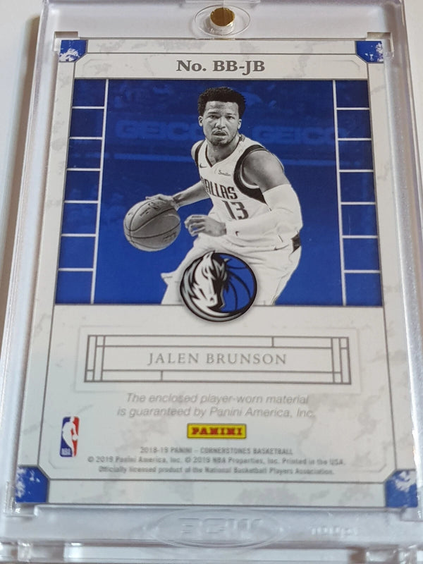 2018 Panini Cornerstones Jalen Brunson Rookie #PATCH Game Worn Jersey RC