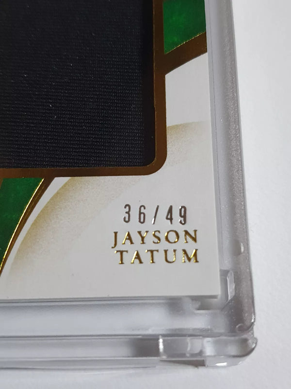 2019 Immaculate Collection Jayson Tatum #PATCH /49 Game Worn Jumbo Jersey