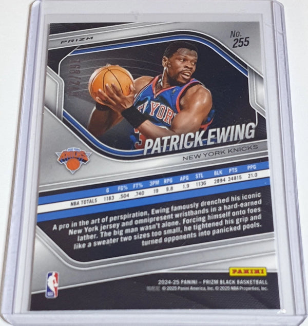2024 Panini Prizm Black Patrick Ewing #255 SKEWED /249 Holo - Ready to Grade