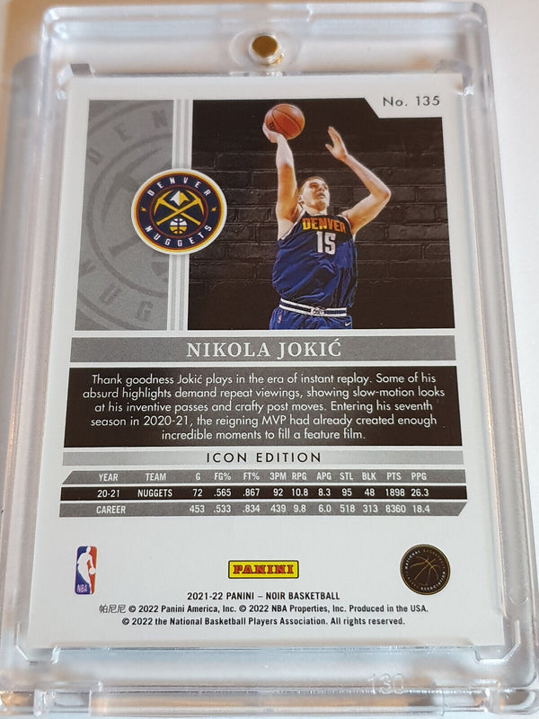 2021 Panini Noir Nikola Jokic #135 SILVER /99 Icon Edition - Rare