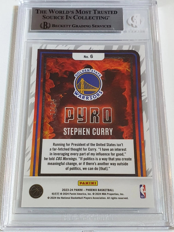 2023 Panini Phoenix Stephen Curry #6 BLUE SCOPE /35 Holo Pyro - BGS 9 (POP 1)