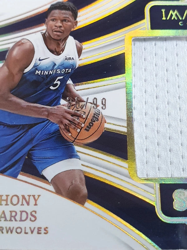 2023 Panini Immaculate Anthony Edwards #PATCH /99 Game Worn Jumbo Jersey - Rare