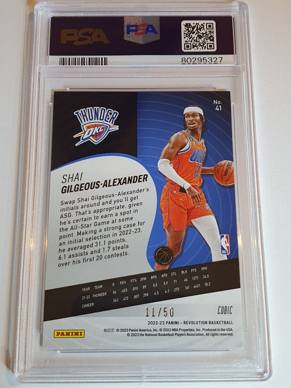 2022 Revolution Shai Gilgeous-Alexander #41 SUNBURST /50 - PSA 9 (POP 4)