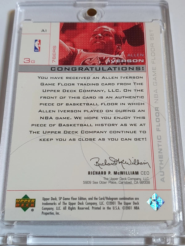 2000 SP Game Floor Edition Allen Iverson #AI Authentic Floor - Ready to Grade