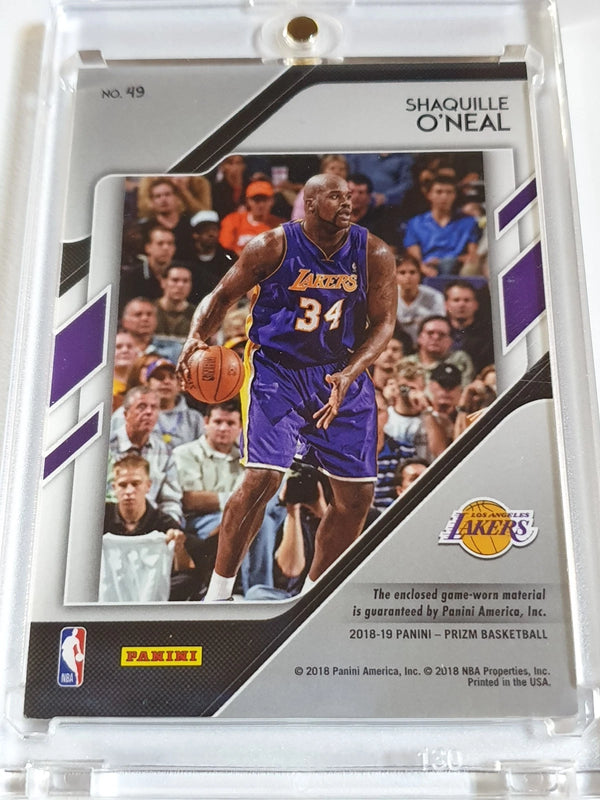 2018 Panini Prizm Shaquille O'Neal #PATCH Game Worn Jersey - Ready to Grade