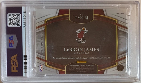 2021 Panini Select Lebron James #PATCH SILVER Game Worn Jersey - PSA 9 (POP 40)