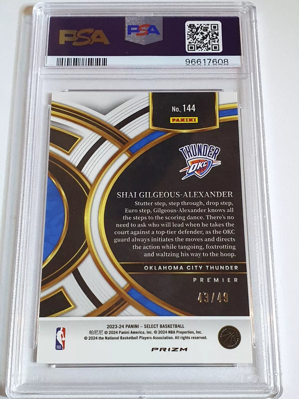 2023 Select Shai Gilgeous-Alexander #144 RED DISCO /49 Holo - PSA 9 (POP 3)