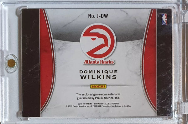 2018 Panini Crown Royale Dominique Wilkins #PATCH Game Worn Jersey - Rare