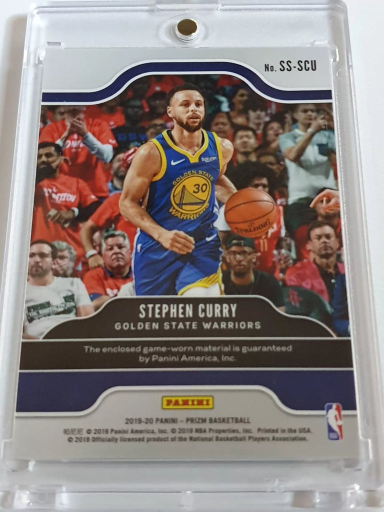 2019 Panini Prizm Stephen Curry #Patch Game Worn White Jersey 