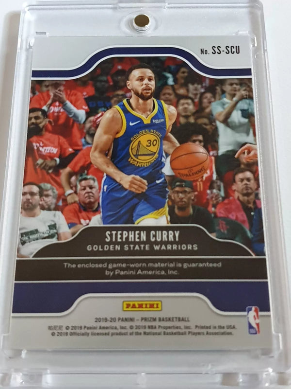 2019 Panini Prizm Stephen Curry #Patch Game Worn White Jersey - Ready to Grade