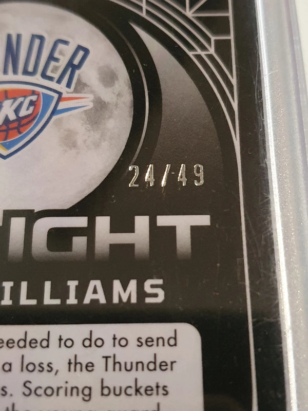 2023 Obsidian Jalen Williams AUTO PURPLE FLOOD /49 Twilight Signature - Sealed