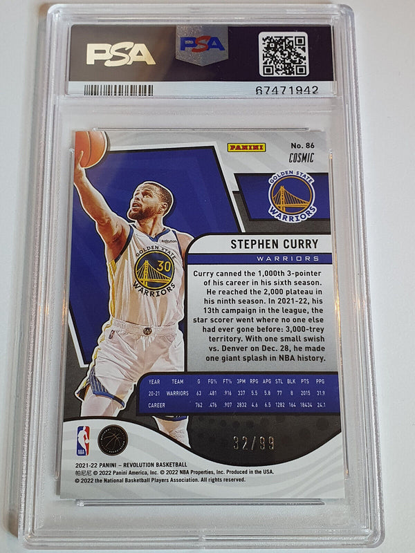 2021 Revolution Stephen Curry #86 COSMIC /99 Holo - PSA 10 (POP 13)