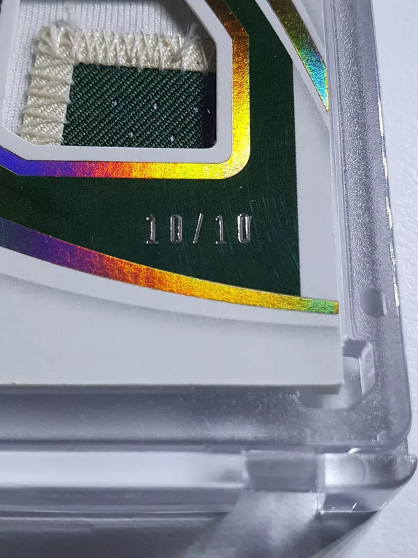 2020 Immaculate Giannis Antetokounmpo #PATCH GOLD 10/10 Game Worn 2 Color Jersey