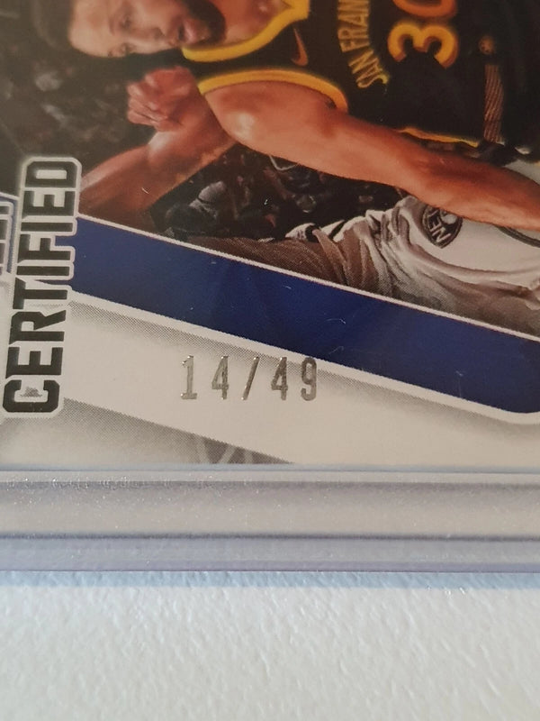 2024 Totally Certified Stephen Curry #PATCH MIRROR BLUE /49 Game Worn Jersey