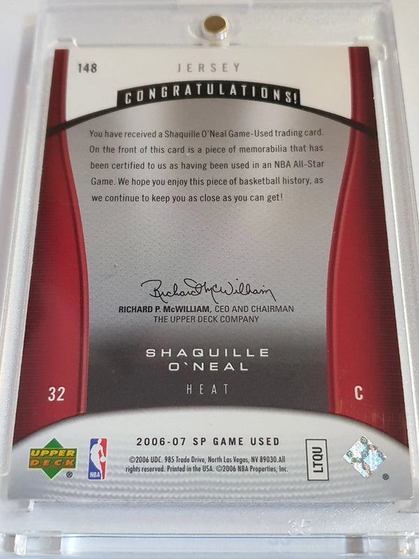 2006 UD SP Game Used Shaquille O'Neal #PATCH Game Worn Jersey - Rare