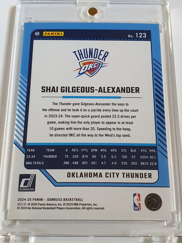2024 Panini Donruss Shai Gilgeous-Alexander #123 CHOICE RED /99 Holo - Rare