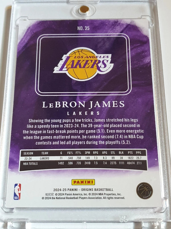 2024 Panini Origins Lebron James #35 NEON STRIPES /49 Edition - Ready to Grade