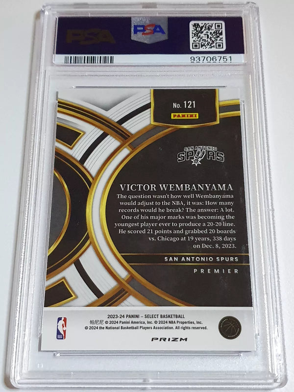 2023 Select Victor Wembanyama Rookie BLUE CRACKED ICE Holo RC - PSA 9 (Low POP)