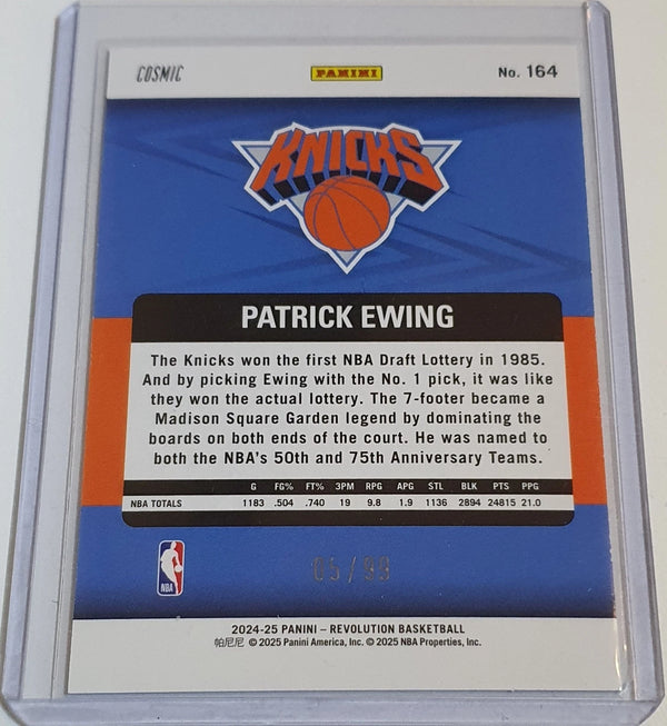 2024 Panini Revolution Patrick Ewing #164 COSMIC /99 Holo Legends - Rare