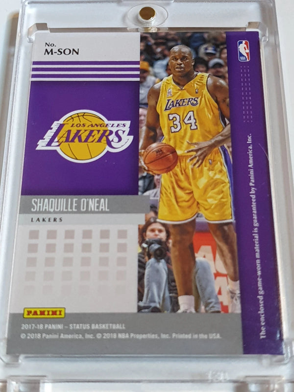 2017 Panini Status Shaquille O'Neal #PATCH Game Worn Jersey - Ready to Grade