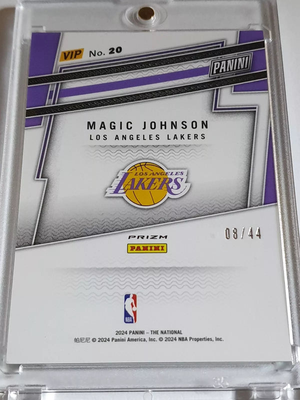 2024 Panini National Magic Johnson BLACK YELLOW GREEN SHIMMER /44 VIP #20 - Rare