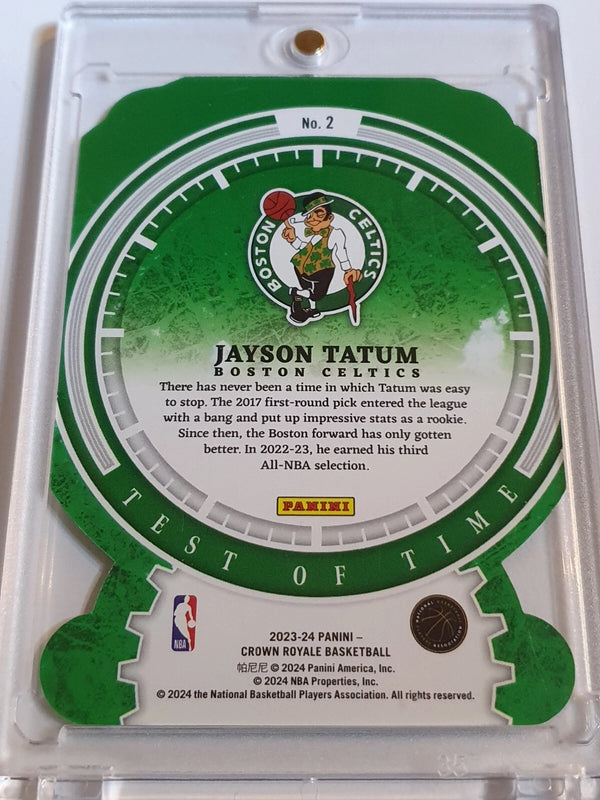 2023 Panini Crown Royale Jayson Tatum #2 SILVER /18 Die-Cut Test of Time - Rare