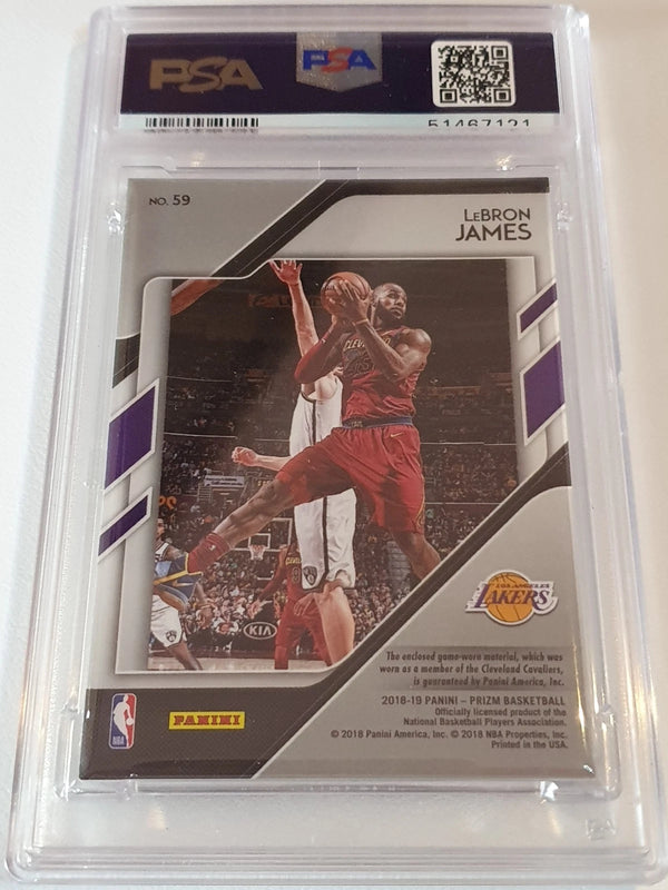 2018 Panini Prizm LeBron James #PATCH Game Worn Jersey - PSA 9 (Low POP)