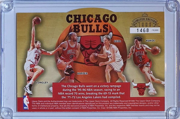 1996 Upper Deck Chicago Bulls /10000 Die Cut 70 Wins - Jordan Pippen Rodman