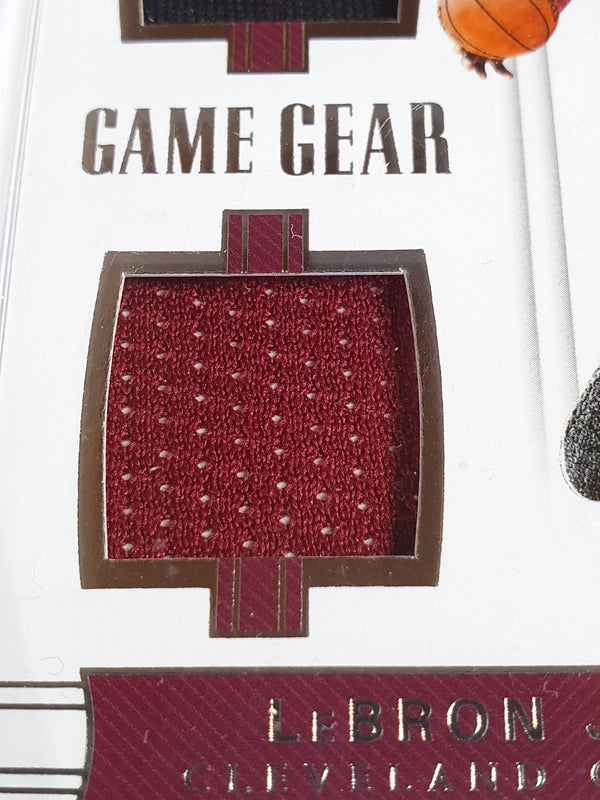 2017 Panini National Treasures LeBron James #PATCH /99 Game Worn Dual Jerseys