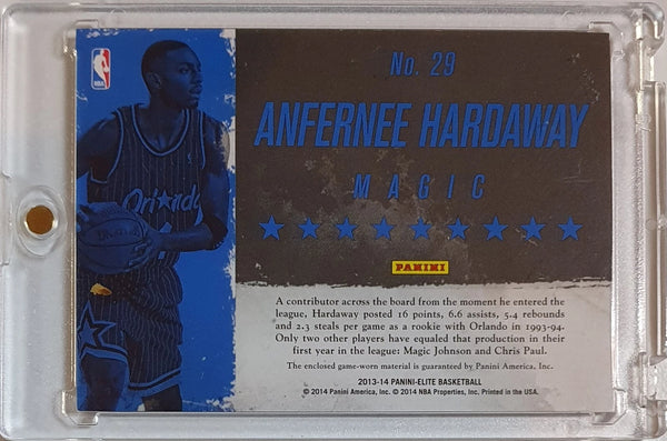 2013 Panini Elite Anfernee Hardaway #PATCH Game Worn Jersey - Rare