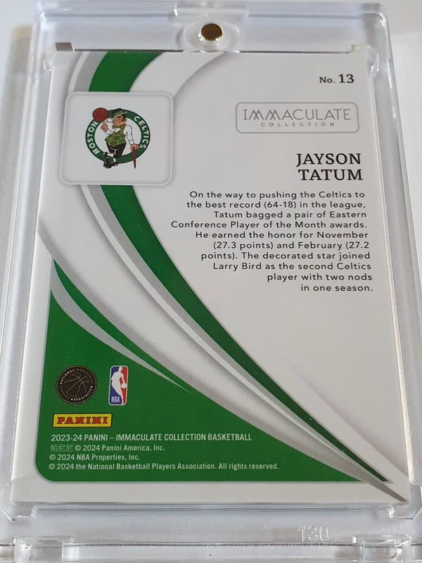2023 Panini Immaculate Jayson Tatum #13 RED Foil /49 Edition - Ready to Grade