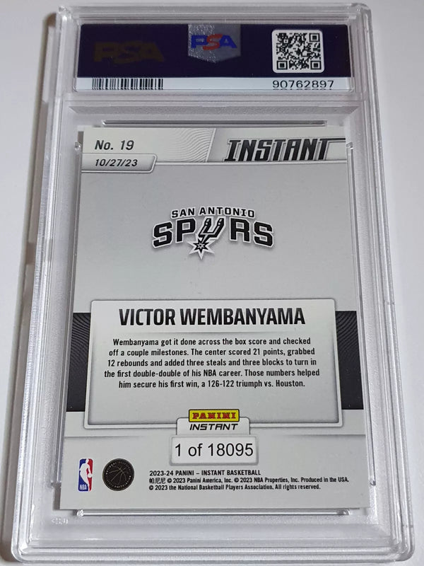 2023 Panini Instant Victor Wembanyama #19 Rookie /18095 RC - PSA 9 (Low POP)