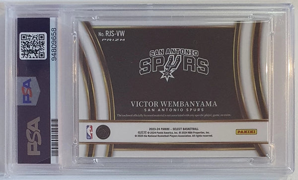 2023 Panini Select Victor Wembanyama Rookie #PATCH Jersey RC - PSA 9 (POP 64)