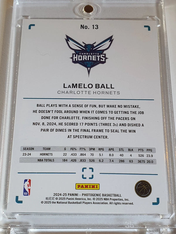 2024 Panini Photogenic LaMelo Ball #13 MAZE /25 Holo - Ready to Grade