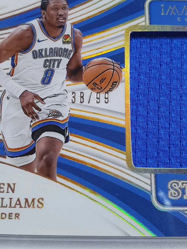2023 Panini Immaculate Jalen Williams #PATCH /99 Game Worn Jumbo Jersey - Rare