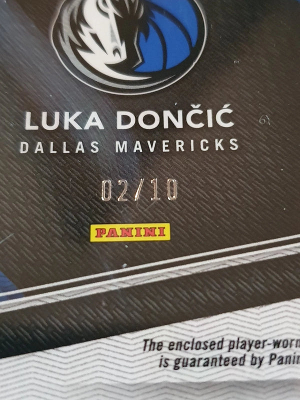 2023 Panini National VIP Luka Doncic #PATCH GOLD /10 Holo Worn Jersey - Rare